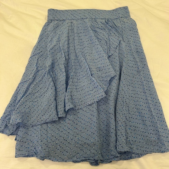 GANNI skirt ruffle blue flowers - Picture 1 of 2